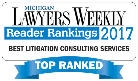 O’Keefe Named Best Litigation Consulting Services in Michigan Lawyers Weekly Readers Ranking