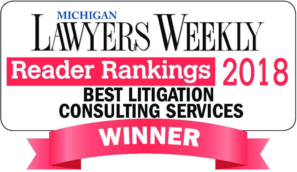 O’Keefe Named Best Litigation Consulting Services in Michigan Lawyers Weekly Readers Ranking 2nd Year in a Row